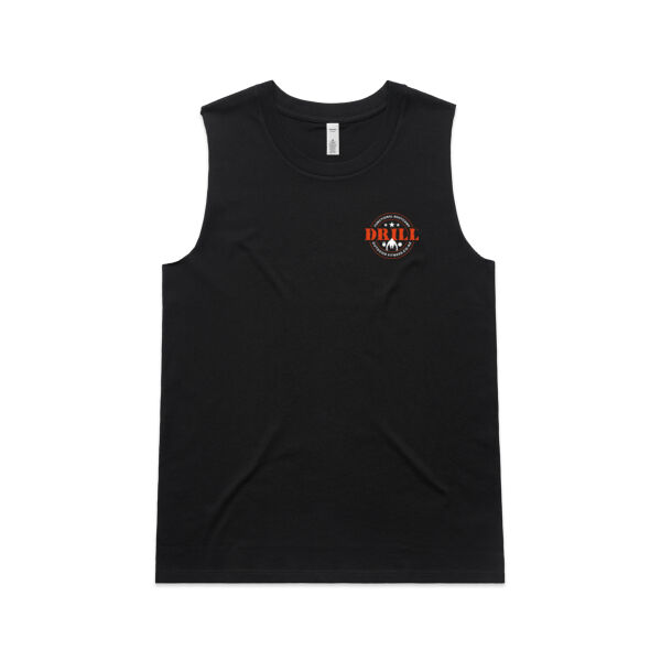 Front and Back Drill Logo - Womens Upside Tank Thumbnail
